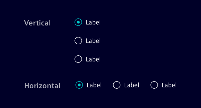 Radio button alignment