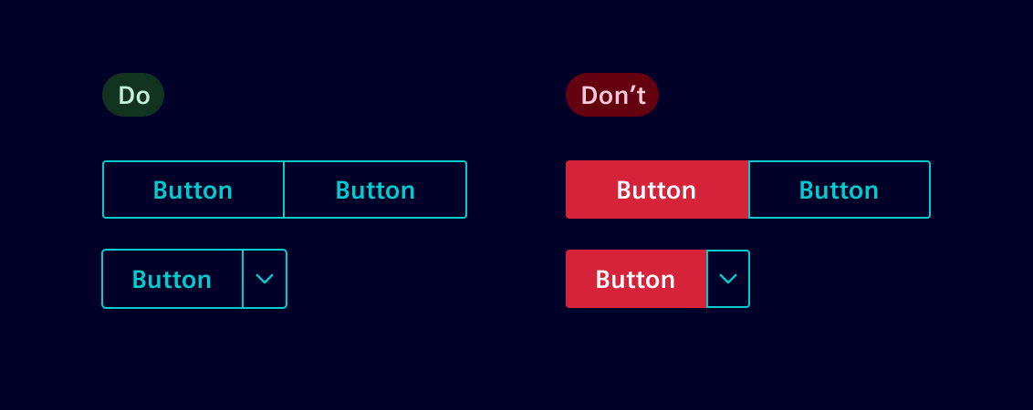 Button group do and donts