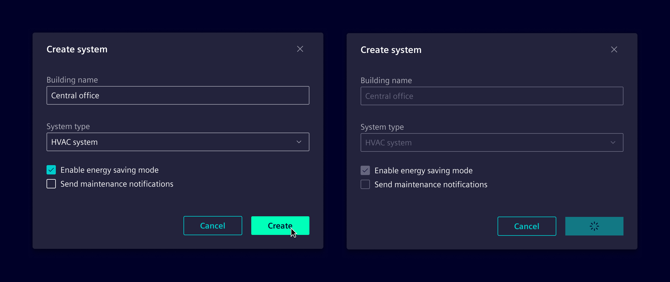 Inline loading - loading button