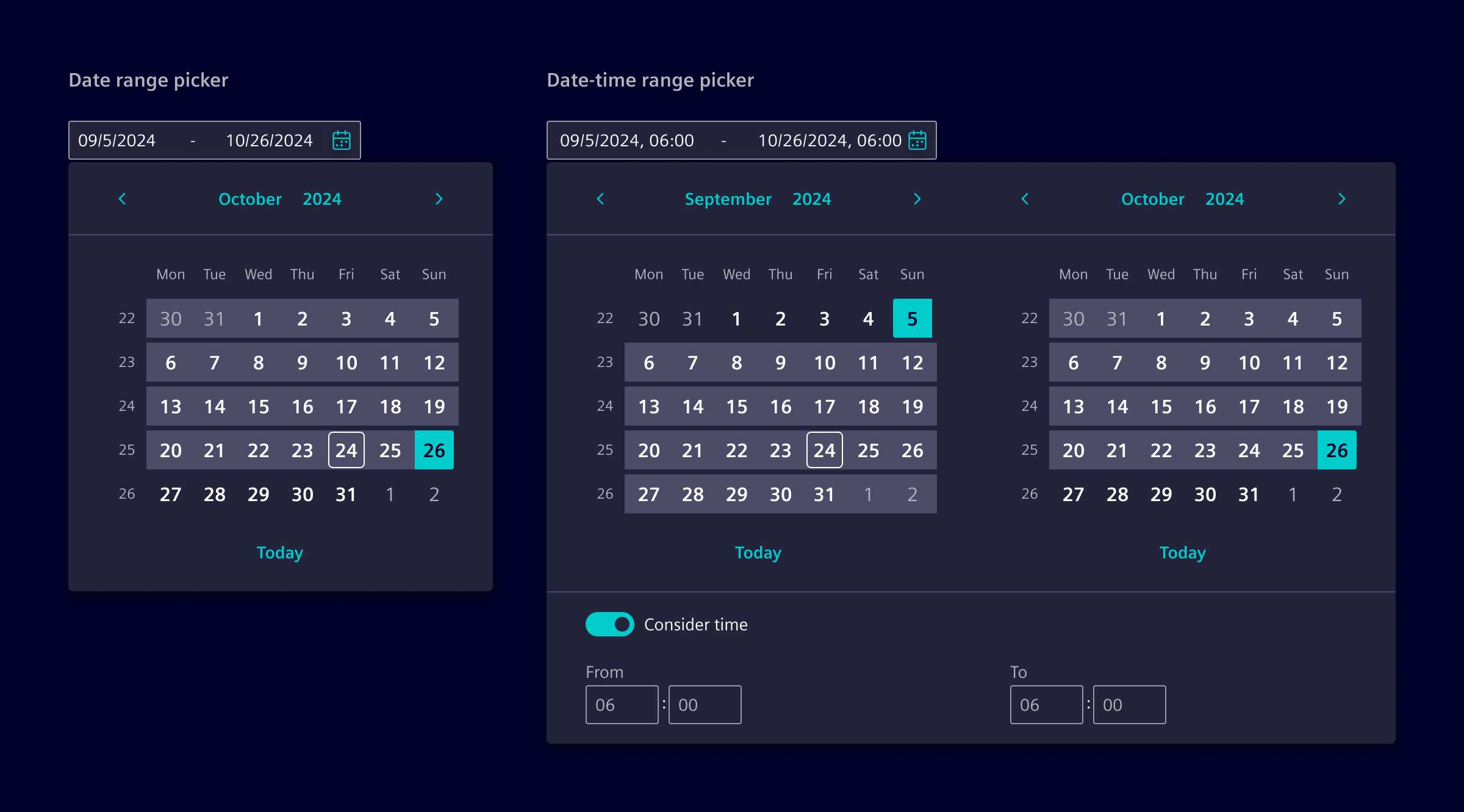 Date range picker