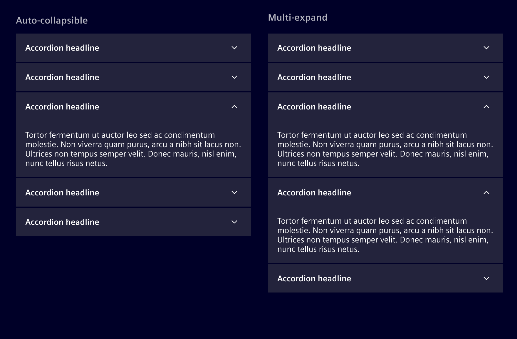 Accordion Collapse Panels