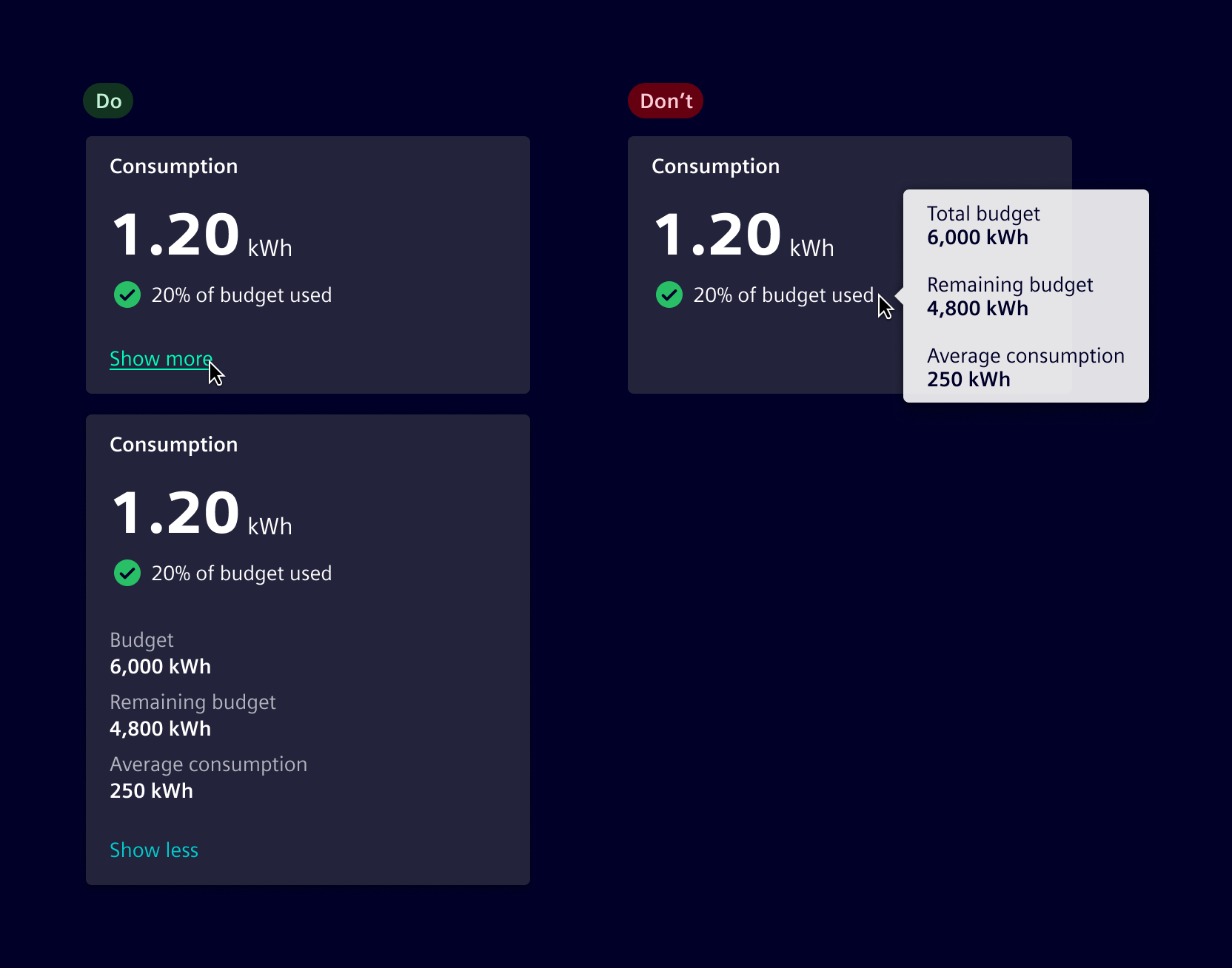 Tooltip alternative - disclosure
