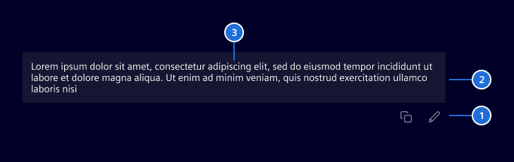 User message elements