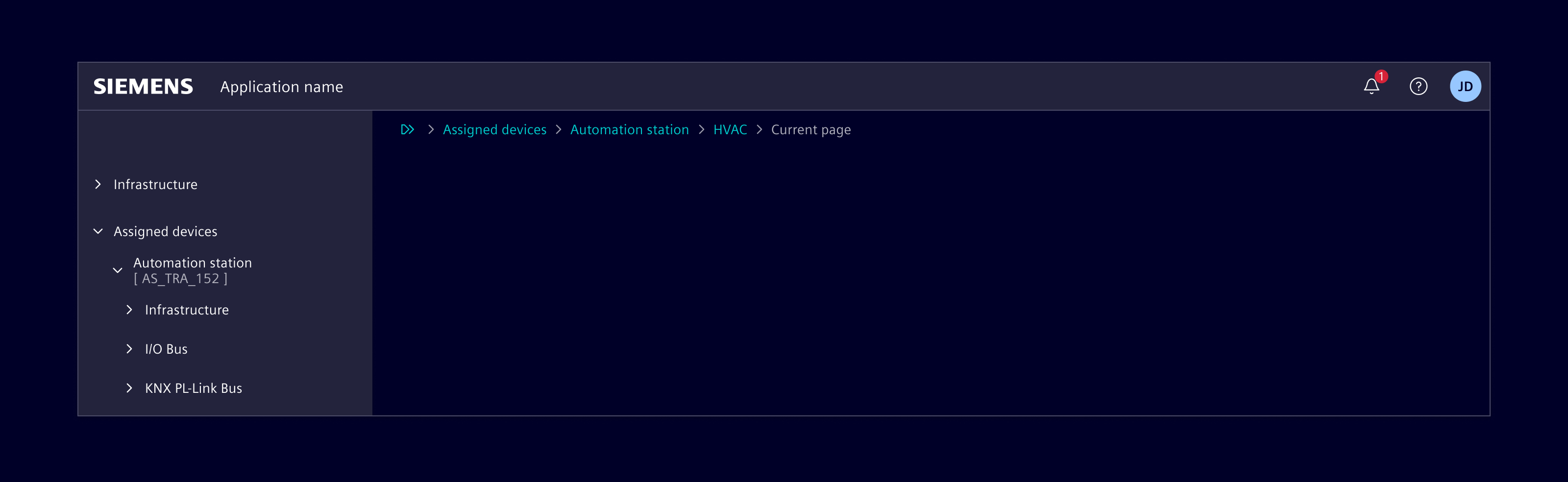 Tree view main navigation