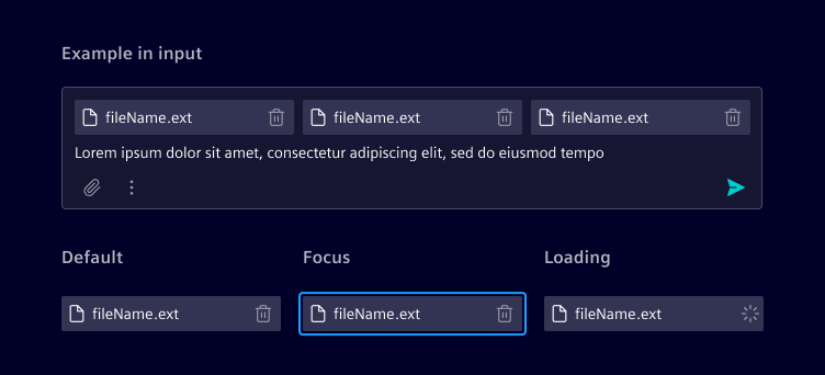 Chat input attachments