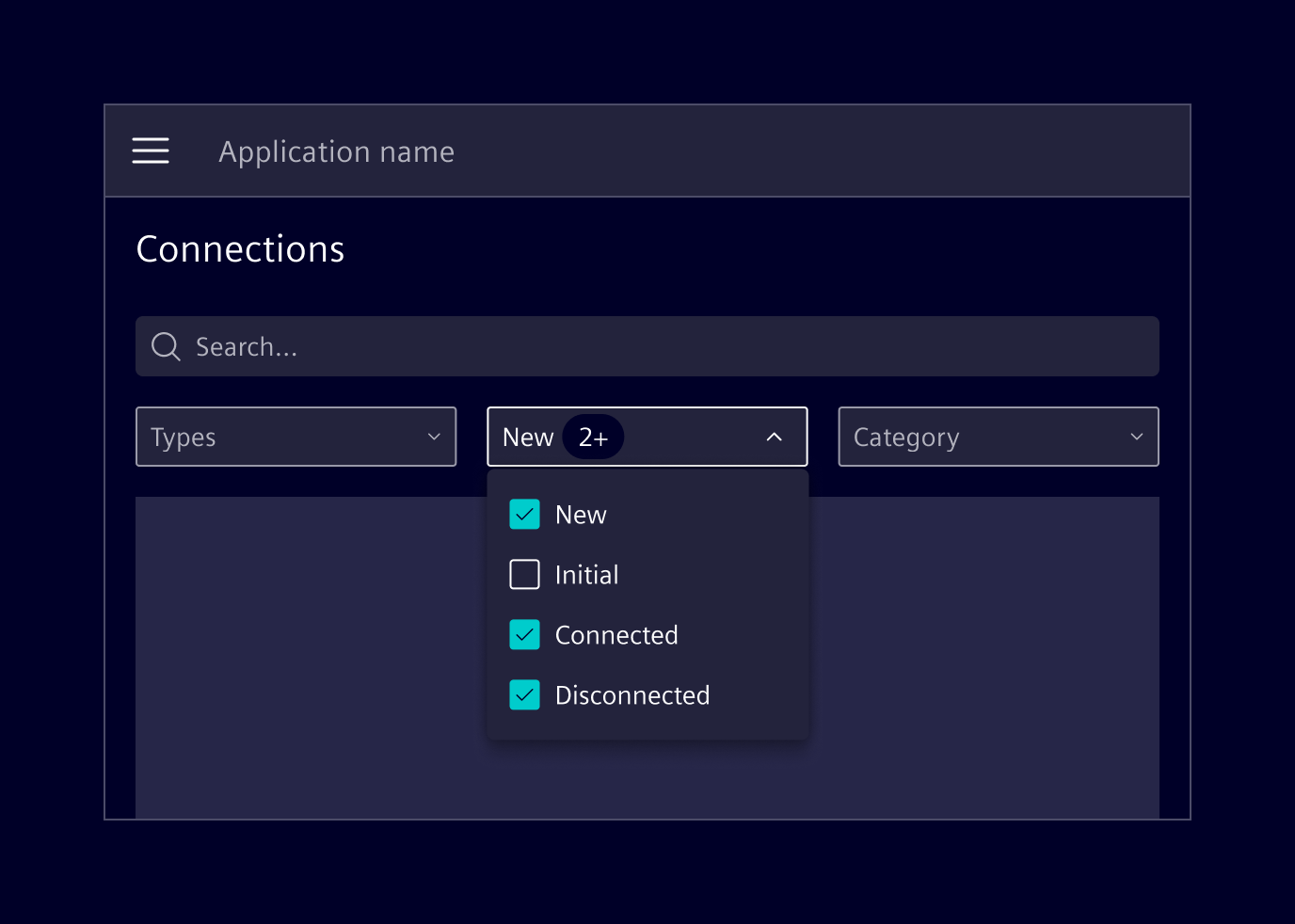 Filter - Responsive Menu