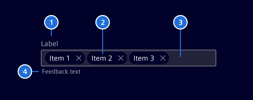 Pills input elements