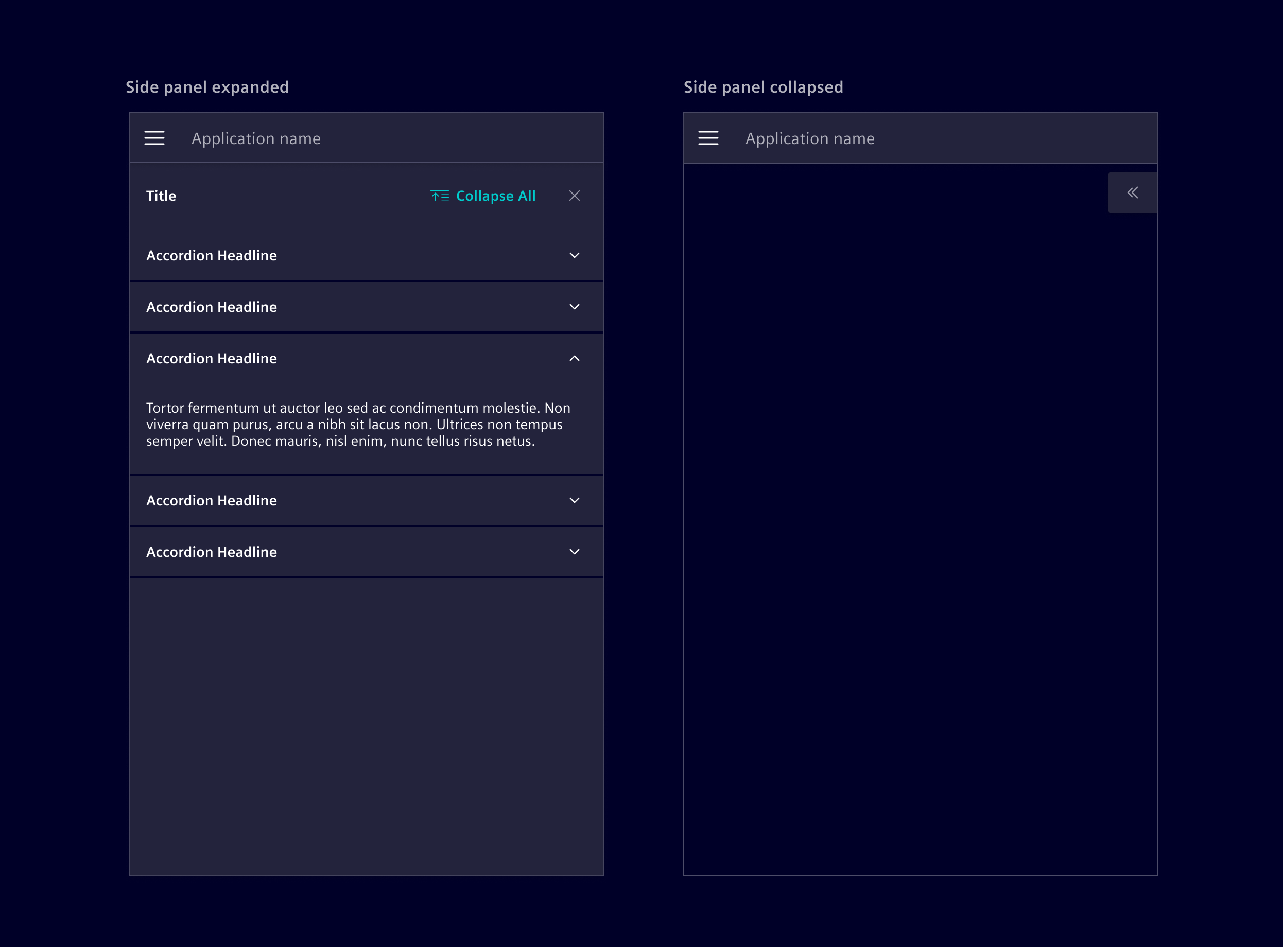 Side panel floating button