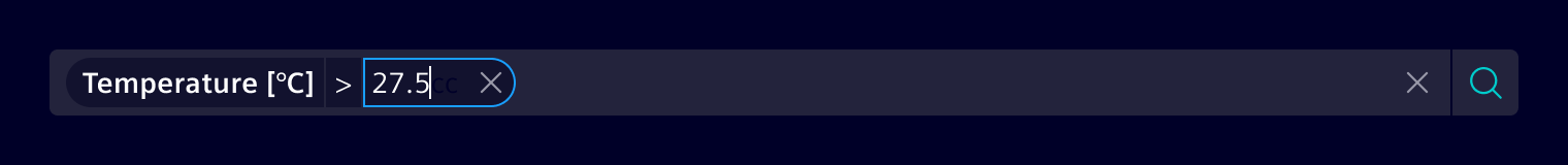 Filtered search free text