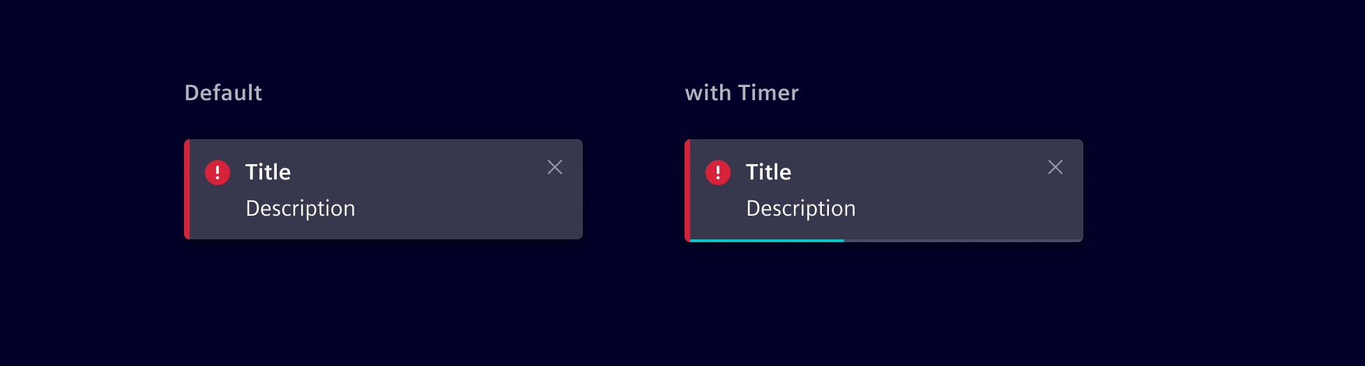 Toast notification types
