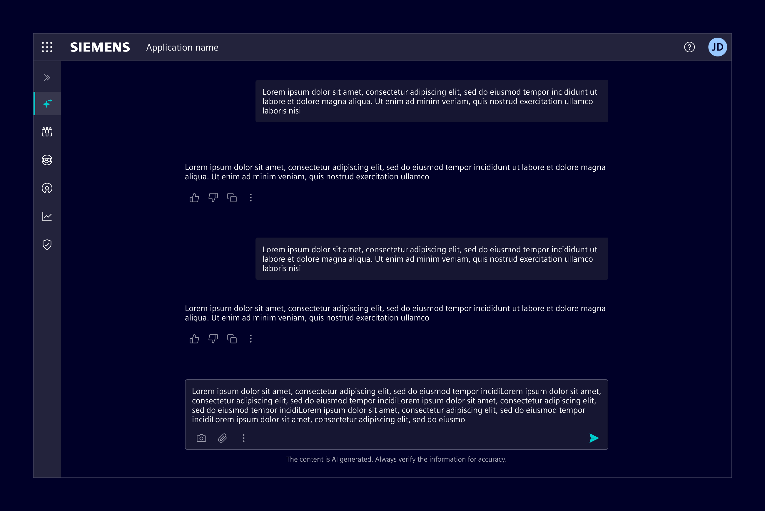 AI chat in full page