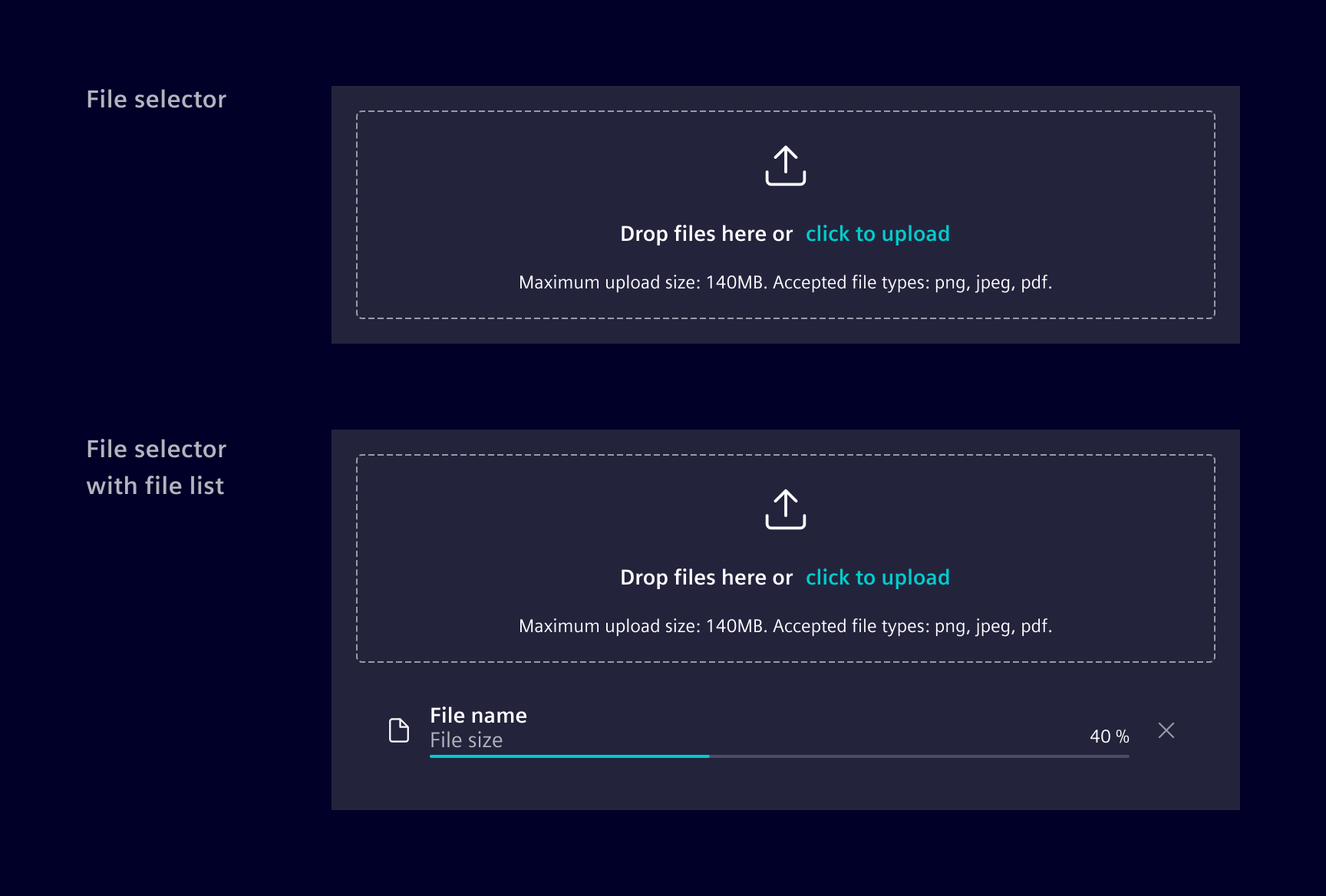 File uploader variants