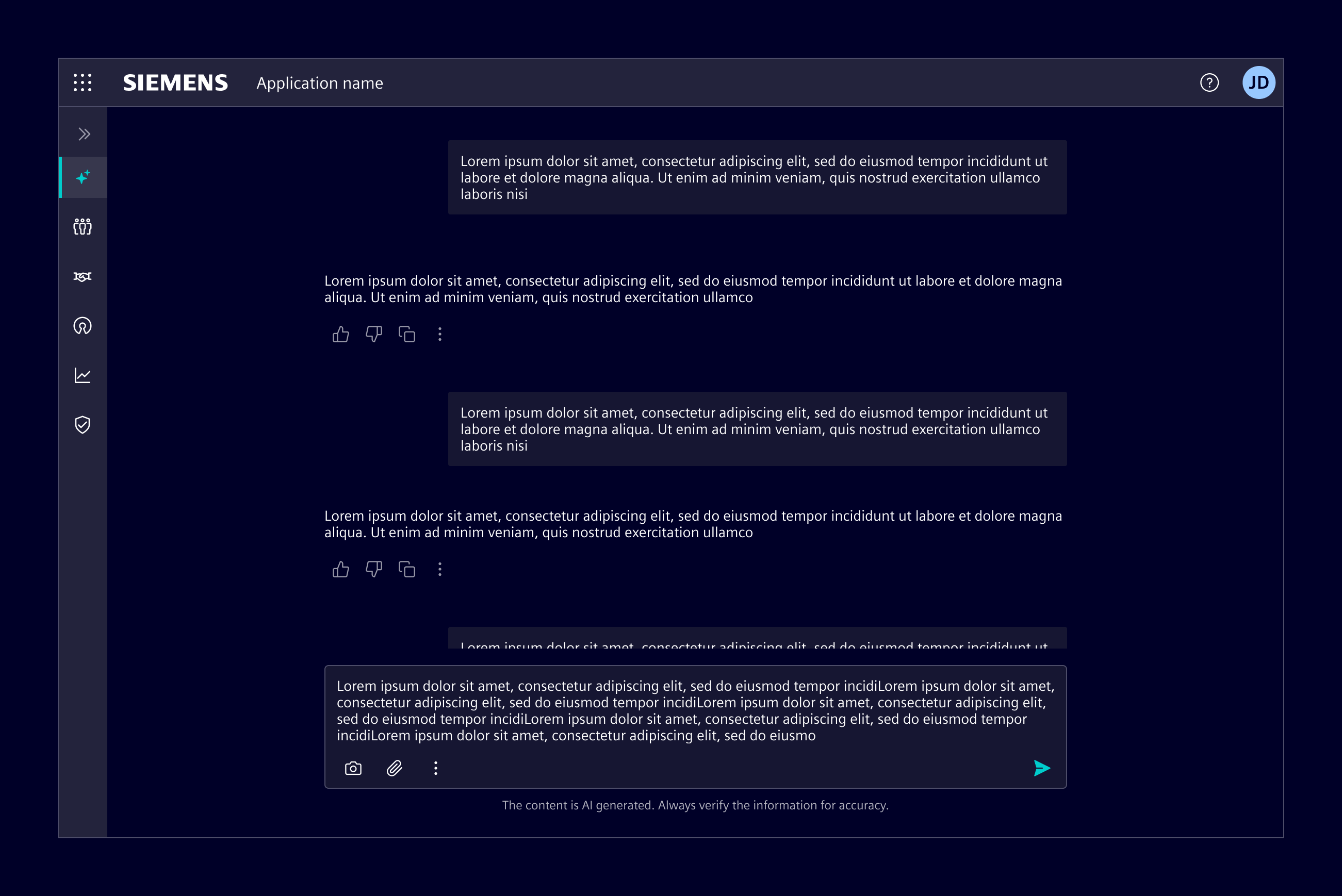AI chat in full page