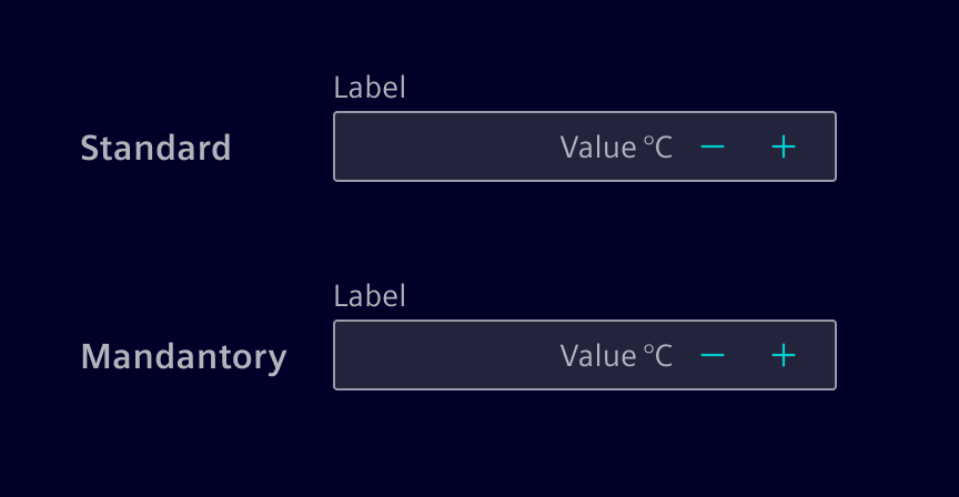 Number input - label