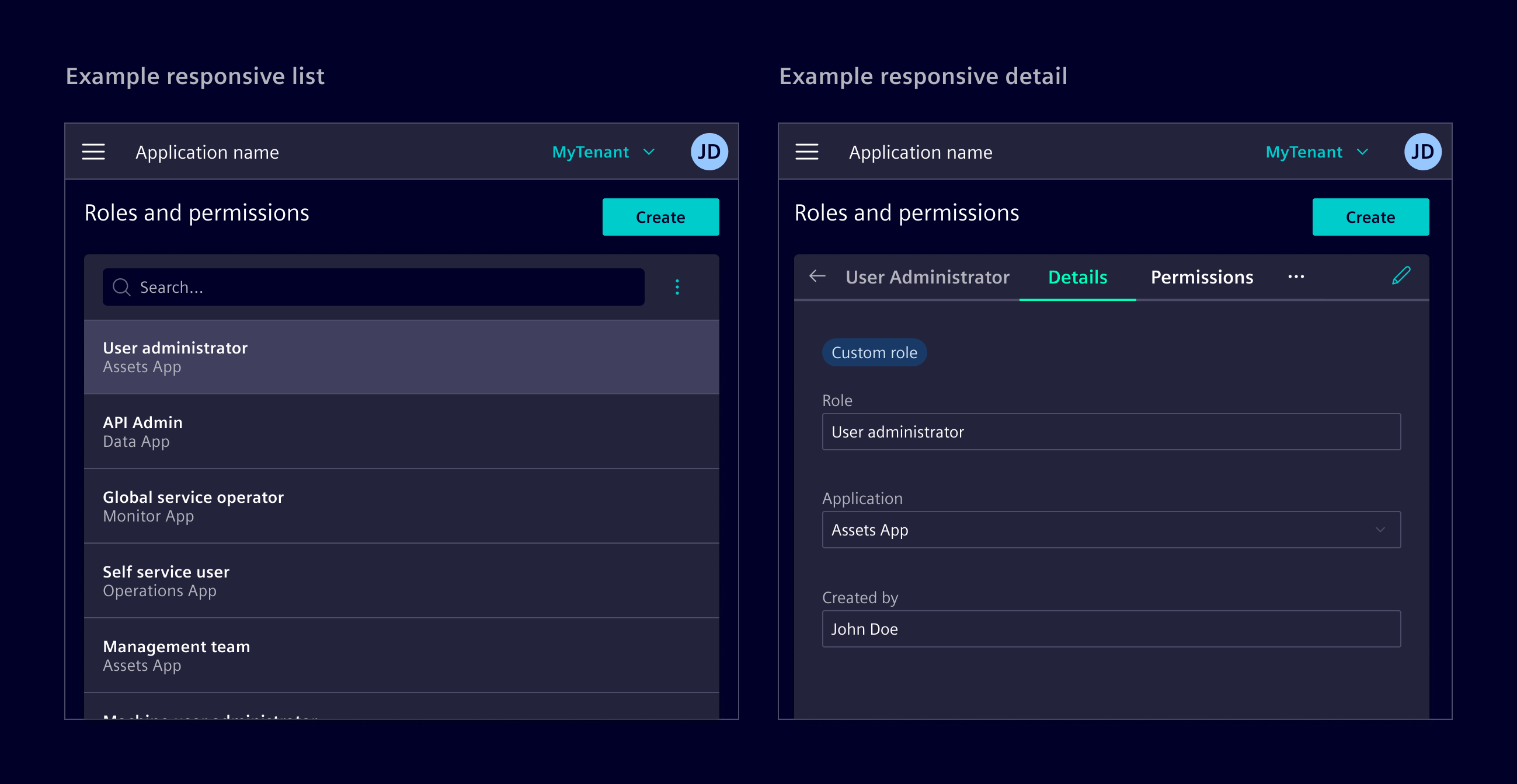 List-details responsive