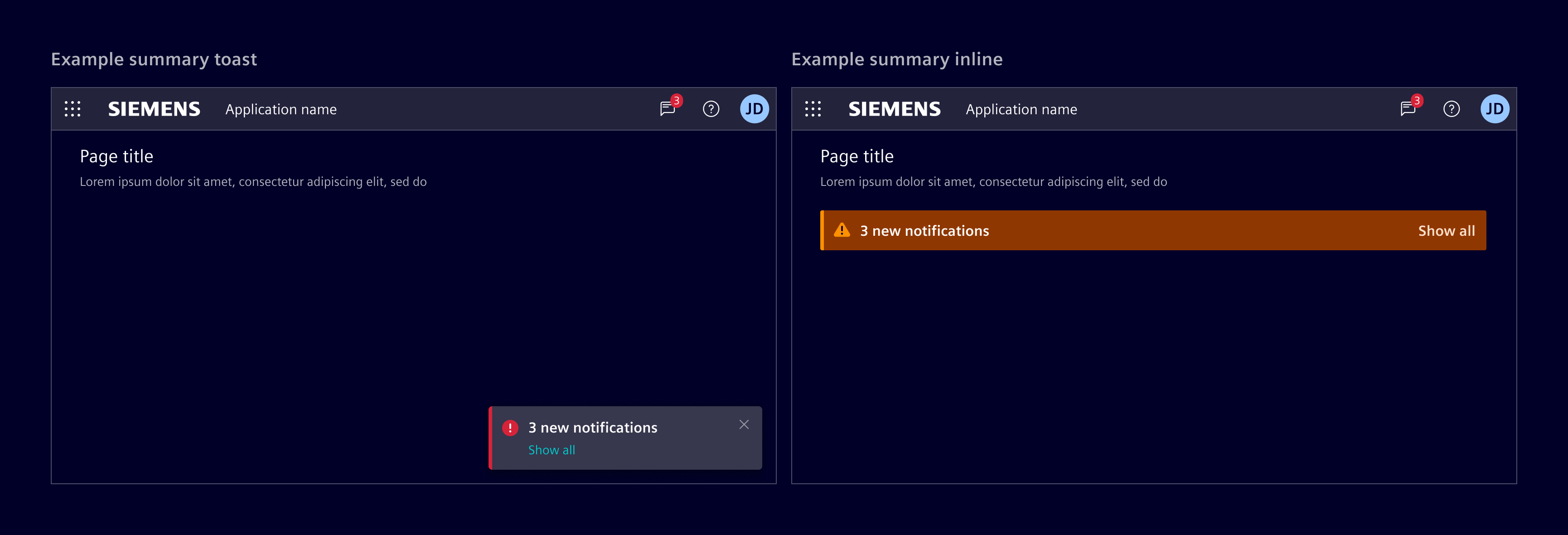 Notifications overflow