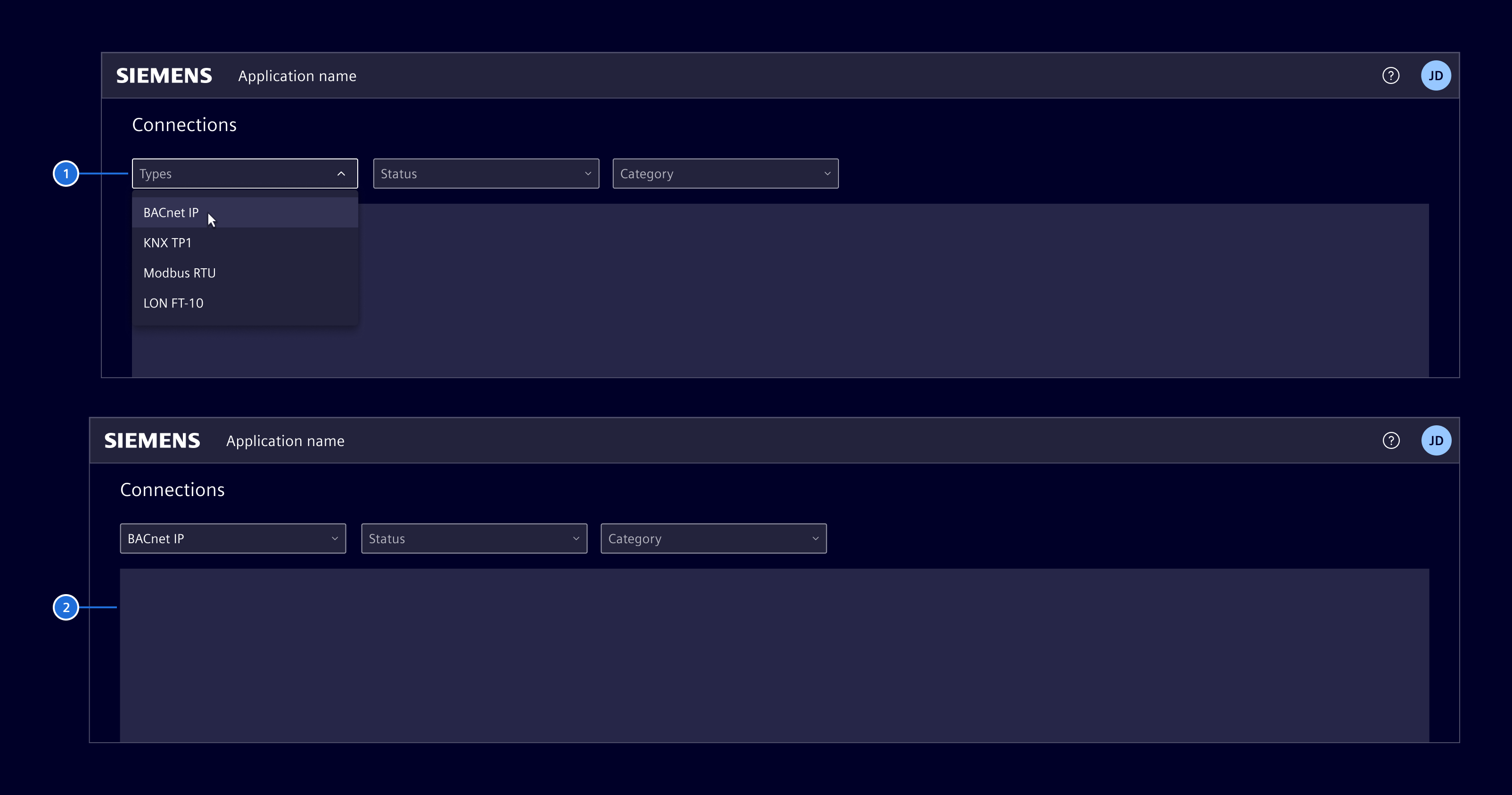 Filter - inline