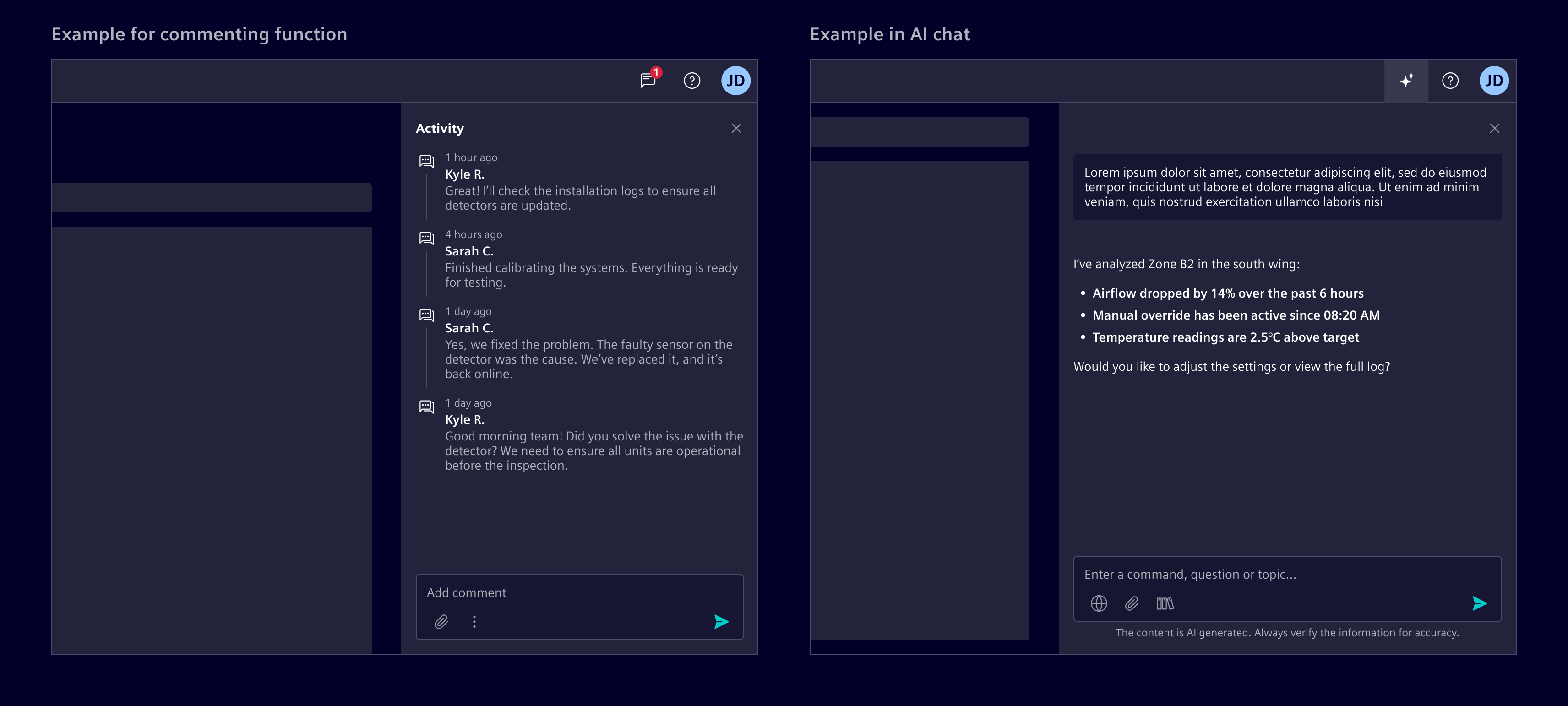 chat input example