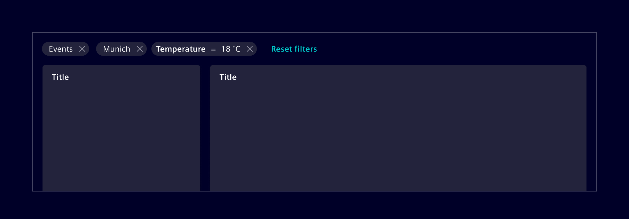 Filter bar