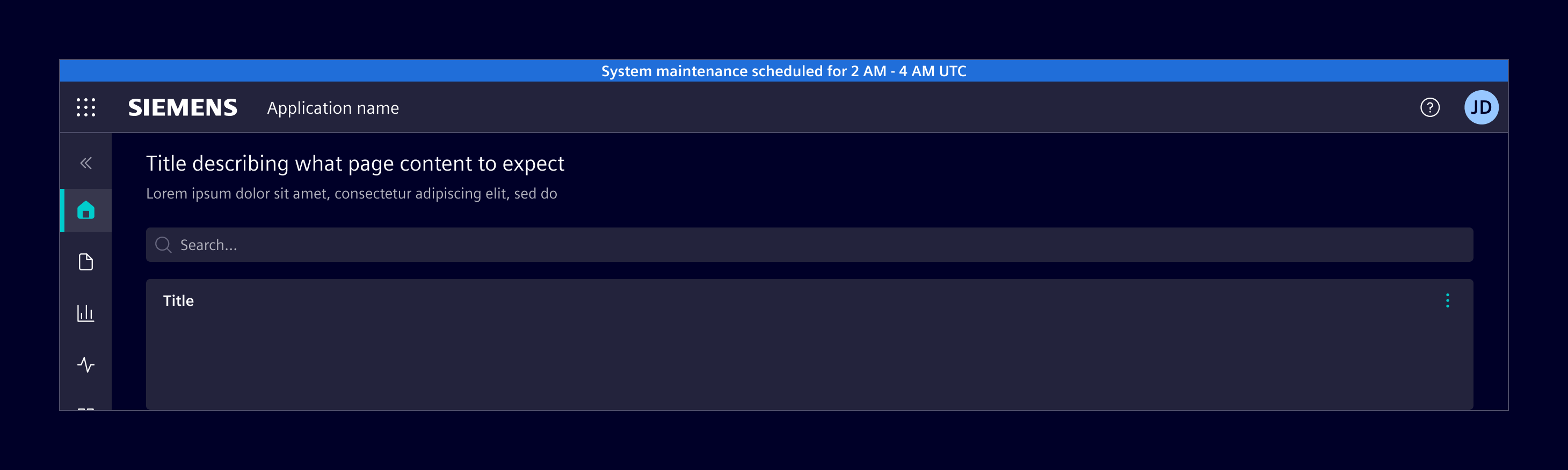 System banner