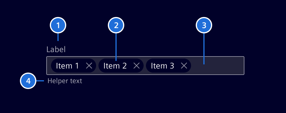 Pills input elements