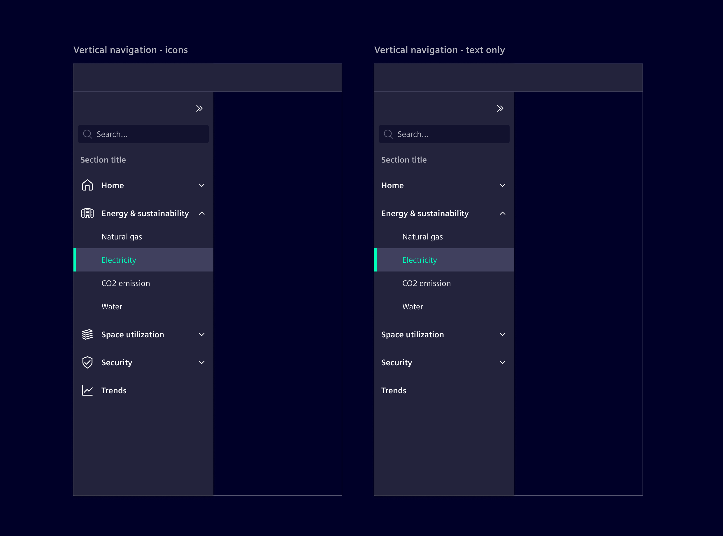 Vertical navigation