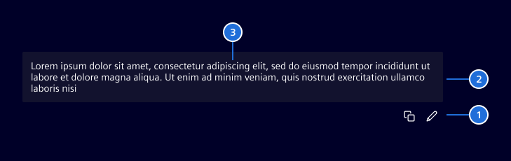 User message elements