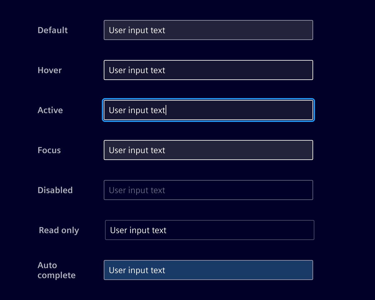 Input states
