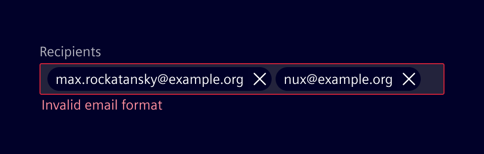 Pills input validation
