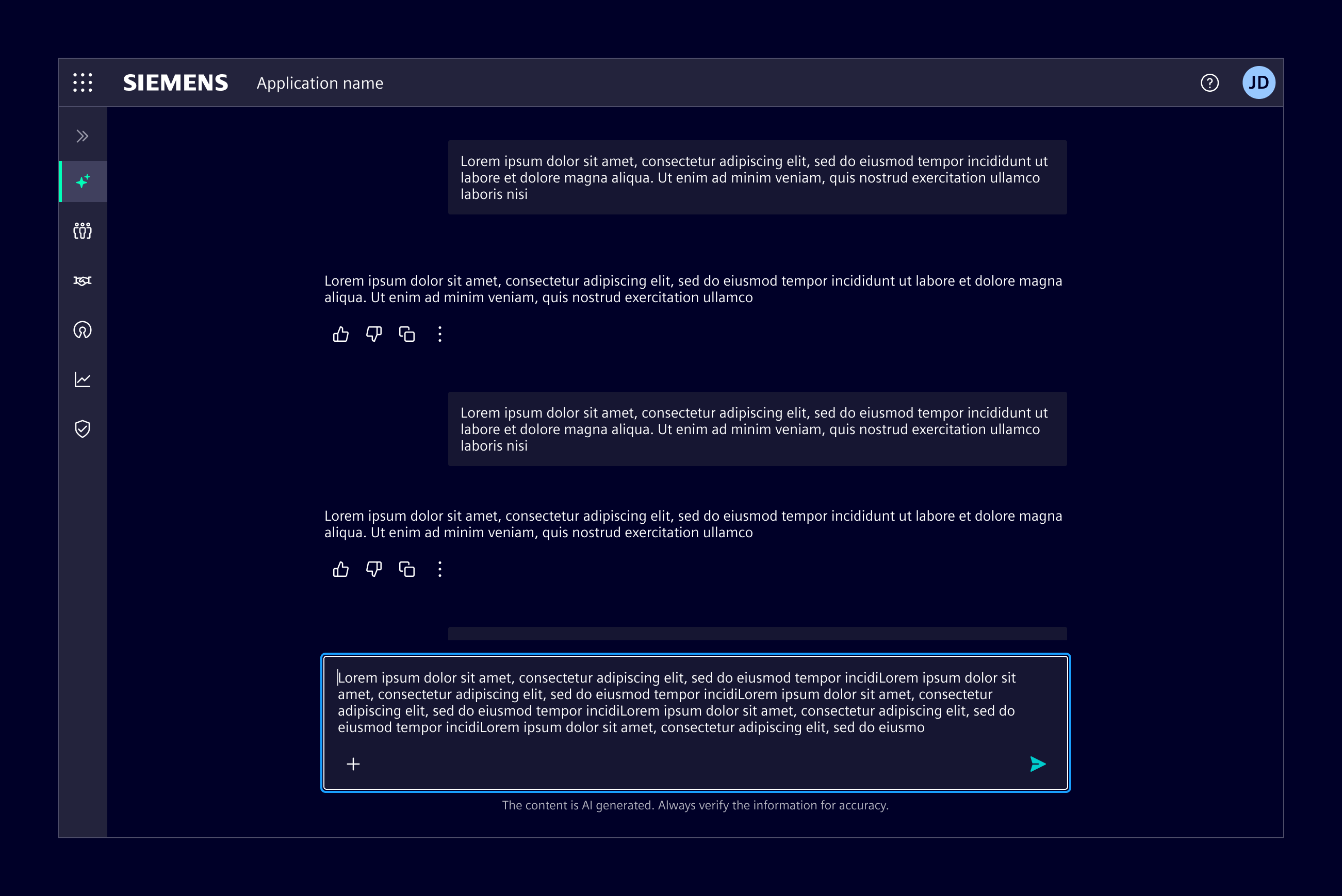 AI chat in full page