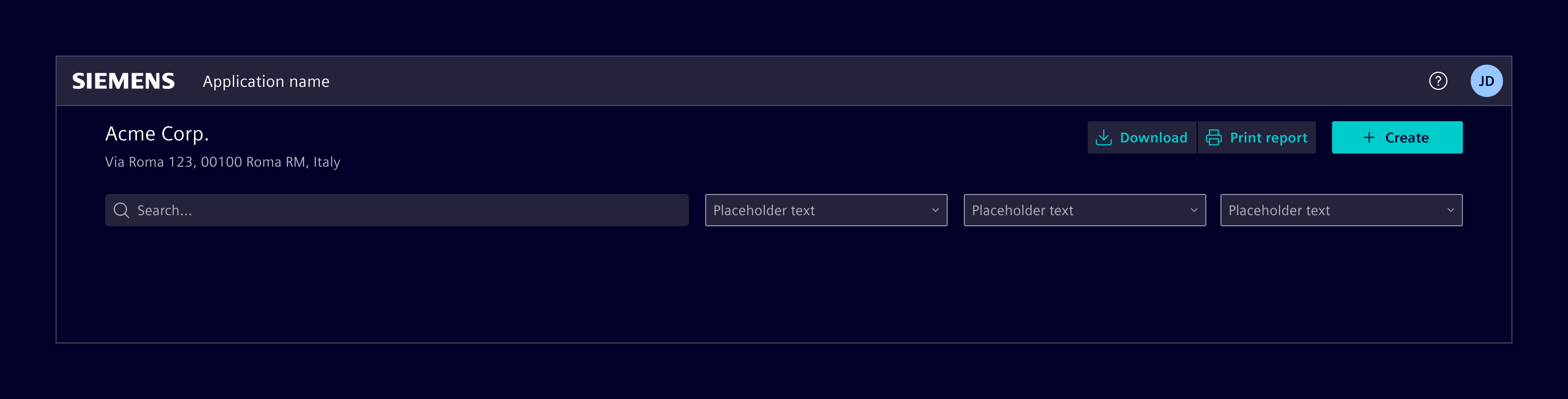 Page header