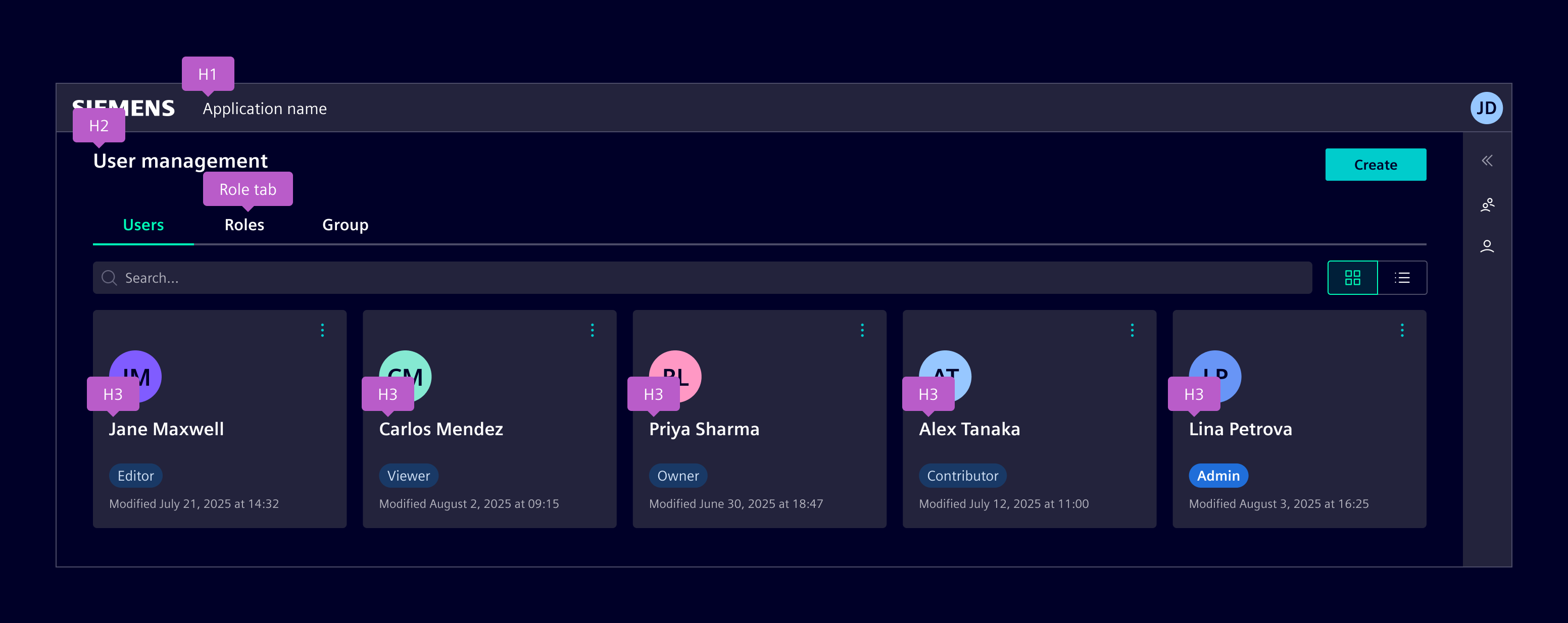 Headings accessibility semantics