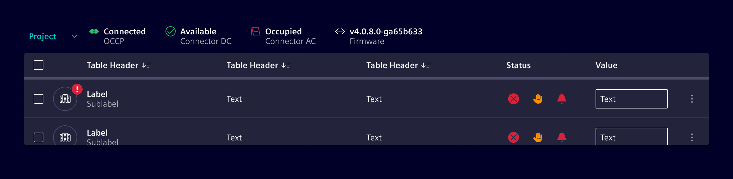 Summary widget example