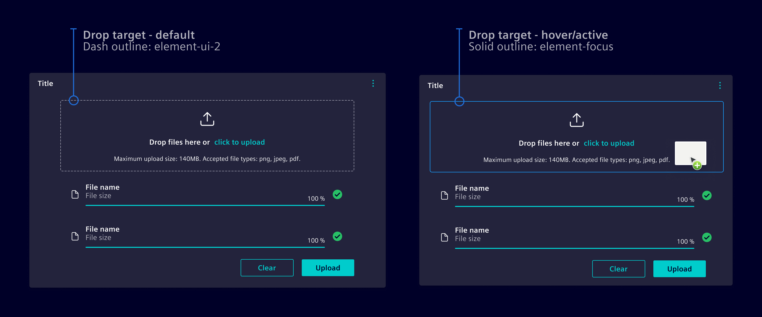 Drag and drop - zone based