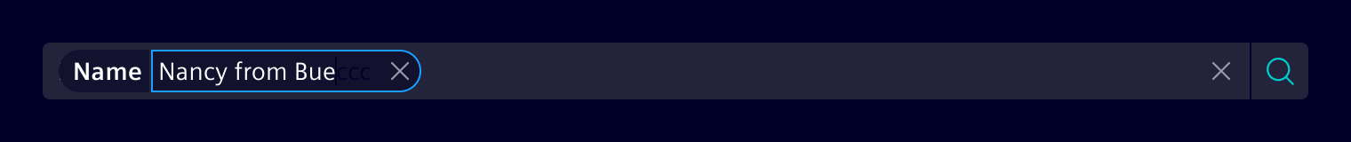 Filtered search free text
