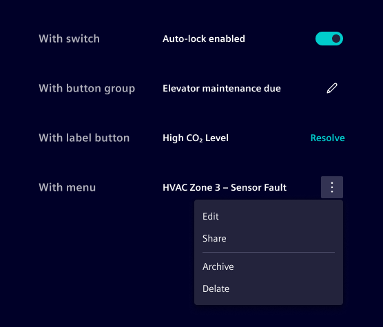List item action