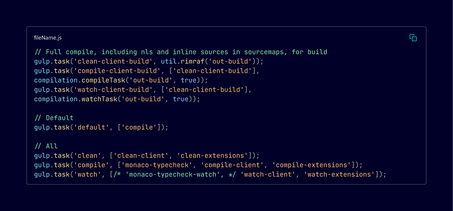 Code fonts usage