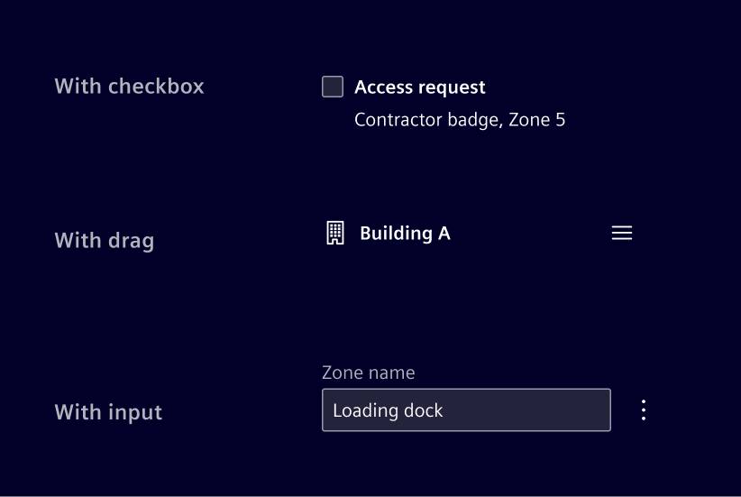 List item content