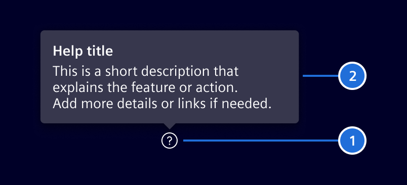 Help button elements