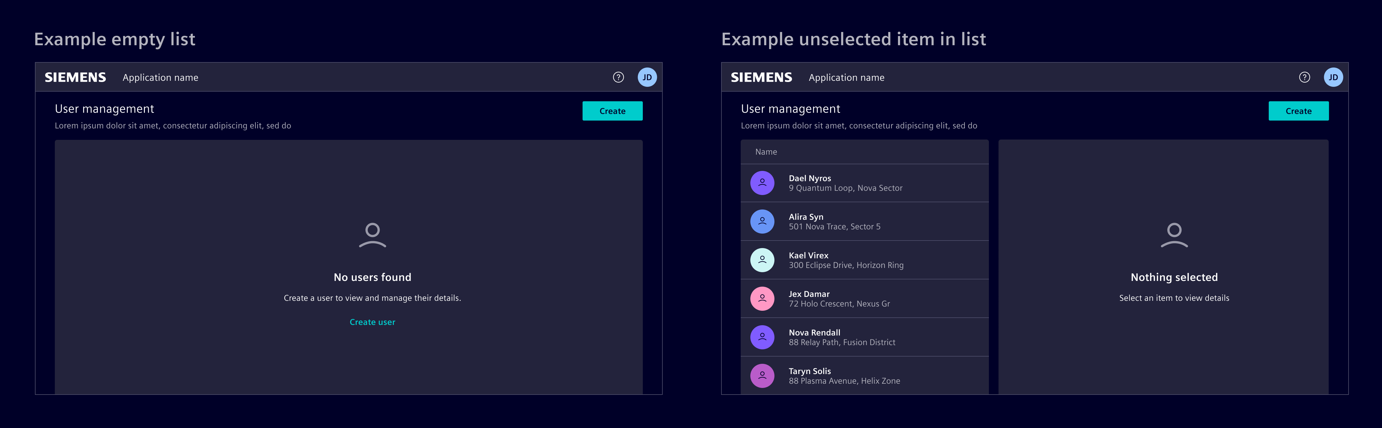 List-details initial interaction