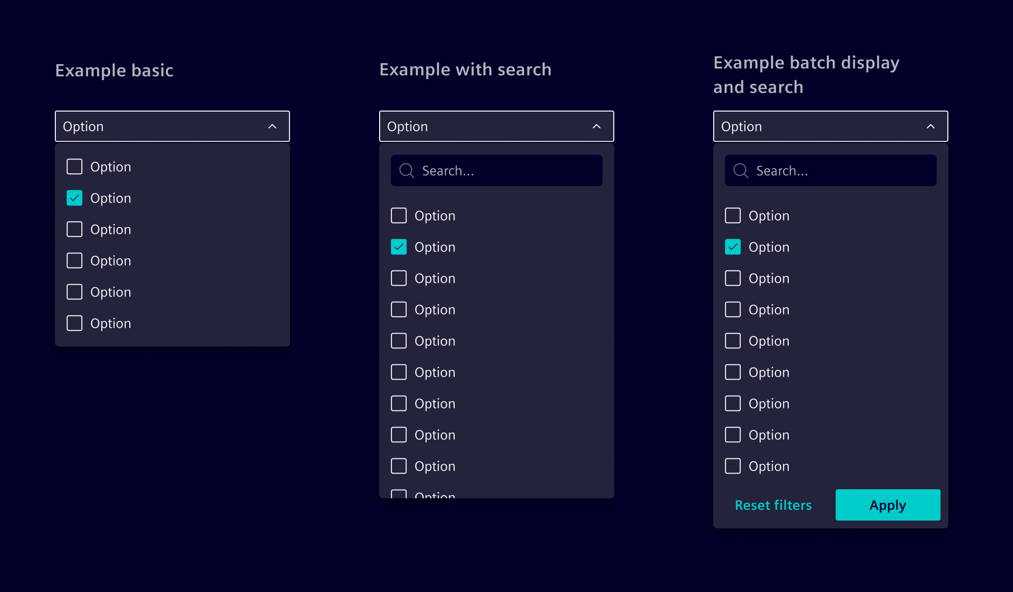 Filter - inline examples