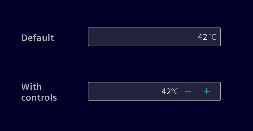 Number input - controls