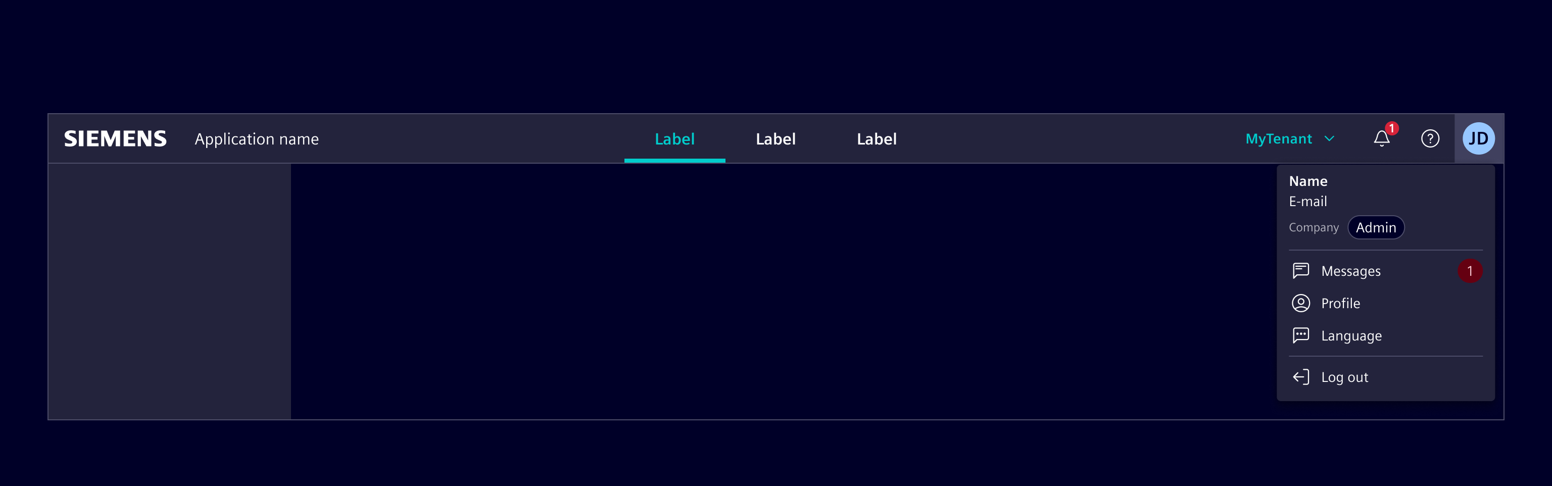 Application header