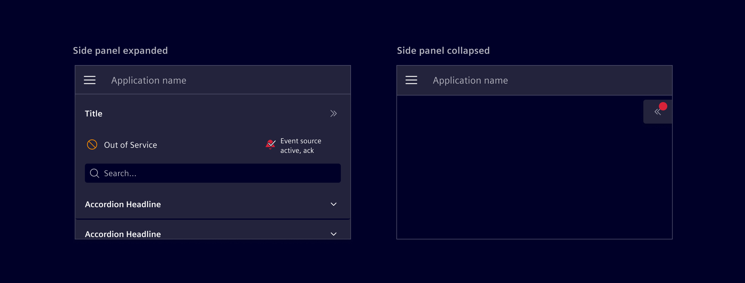 Side panel floating button notification