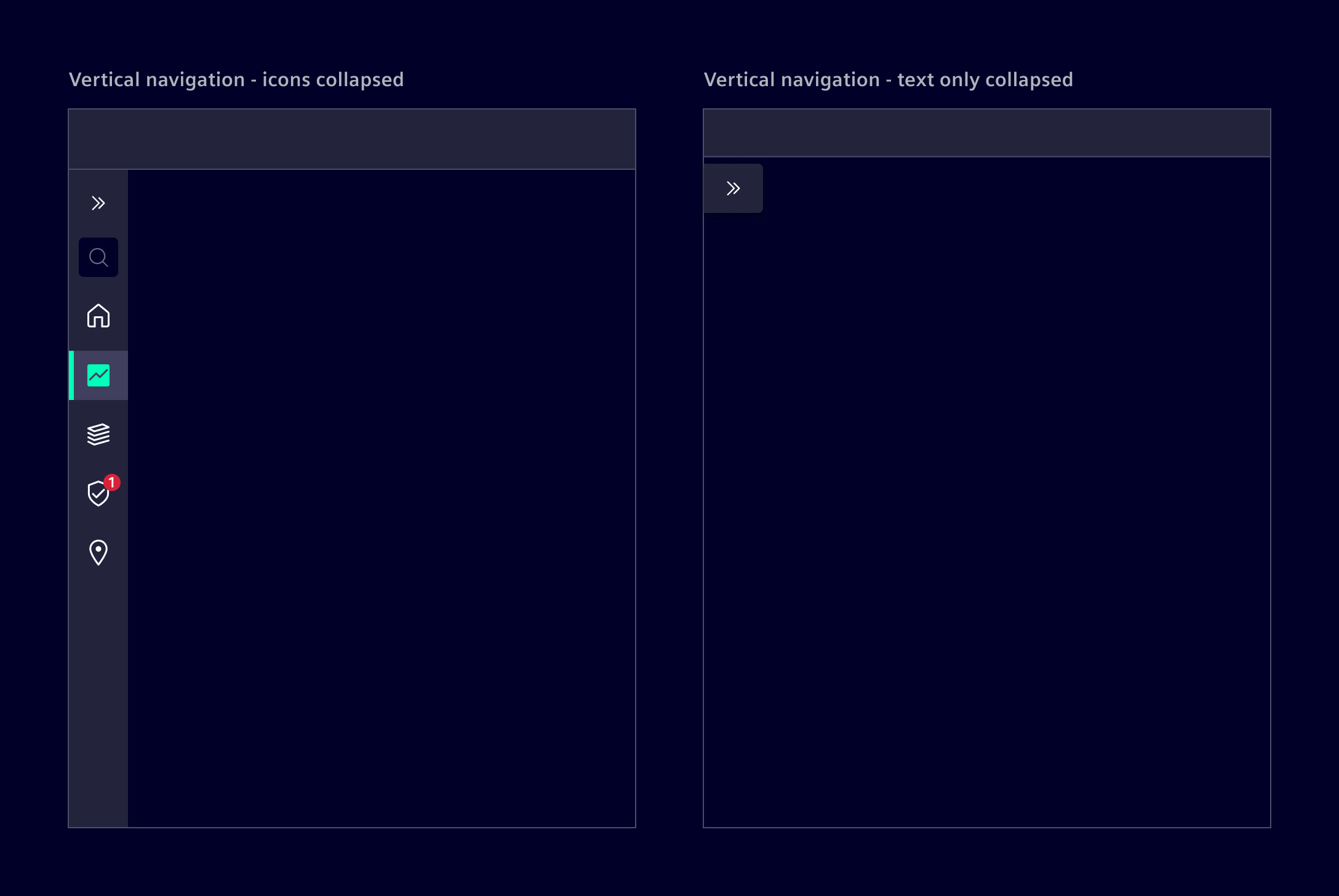 Vertical navigation collapsed examples
