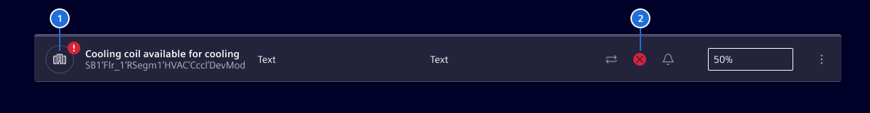 Status indication with icons