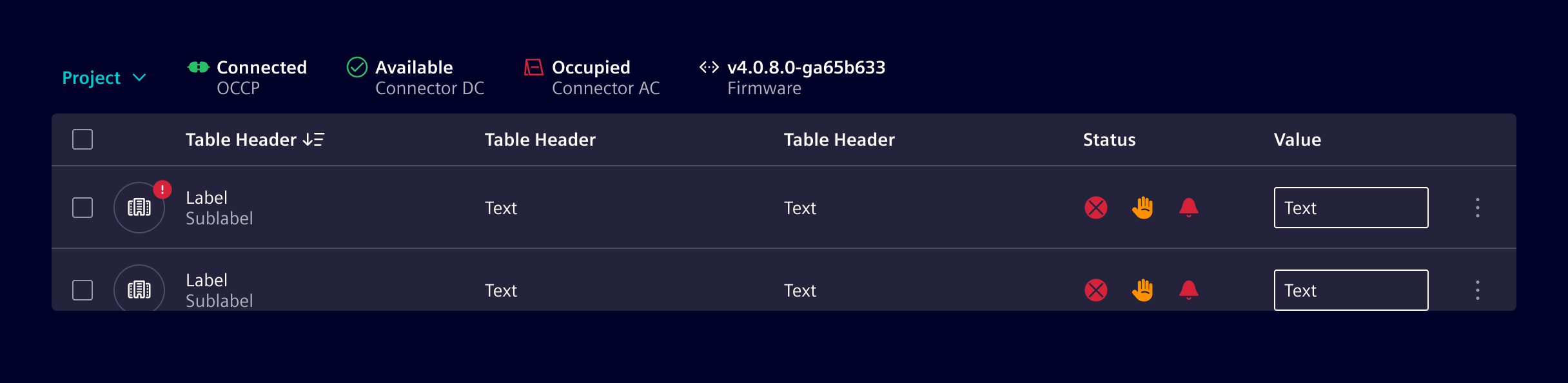 Summary widget example